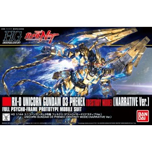 Bandai Gunpla High Grade HGUC 1/144 Gundam Unicorn Phenex Destroy Mode