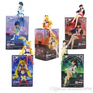 Banpresto Sailor Moon Break Time Figure Complete Set: Moon, Mars, Mercury, Jupiter, Venus