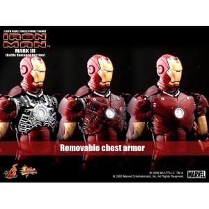 Hot Toys Movie Masterpiece MMS110 Iron Man 1 Iron Man MK-III Mark 3 Battle Damaged