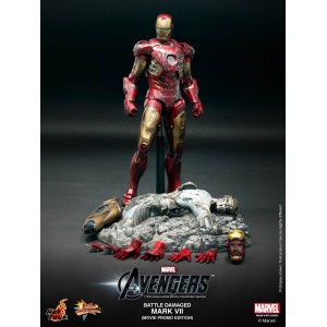 Hot Toys Movie Masterpiece MMS196 Avengers Iron Man MK-VII Mark 7 Battle Damaged