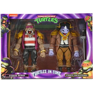 NECA TMNT "Turtles In Time" Pirate Bebop & Pirate Rocksteady 2-Pack