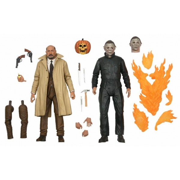 NECA HALLOWEEN 2 ULTIMATE MICHAEL MYERS & DR. LOOMS 2-PACK