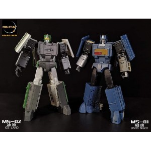 Transformers Moon Studio Radiatron Aka Raiden MS-01 Dark Night & MS-02 Ice Land