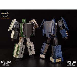 Transformers Moon Studio Radiatron Aka Raiden MS-01 Dark Night & MS-02 Ice Land