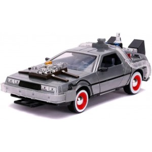 Jada Model Car BTTF Back To The Future III DELOREAN DIE CAST 1:24 W LIGHTS(Scatola Danneggiata)
