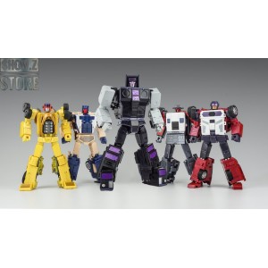 Transformers X-Transbot Stunticons: MX-XII Gravestone, MX-XIII Crackup, MX-XIV Flipout, MX-XV Deathwish, MX-XVI Overheat(No Trai