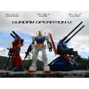 Bandai Gunpla High Grade HGUC 1/144 Gundam Operation V Set di 3