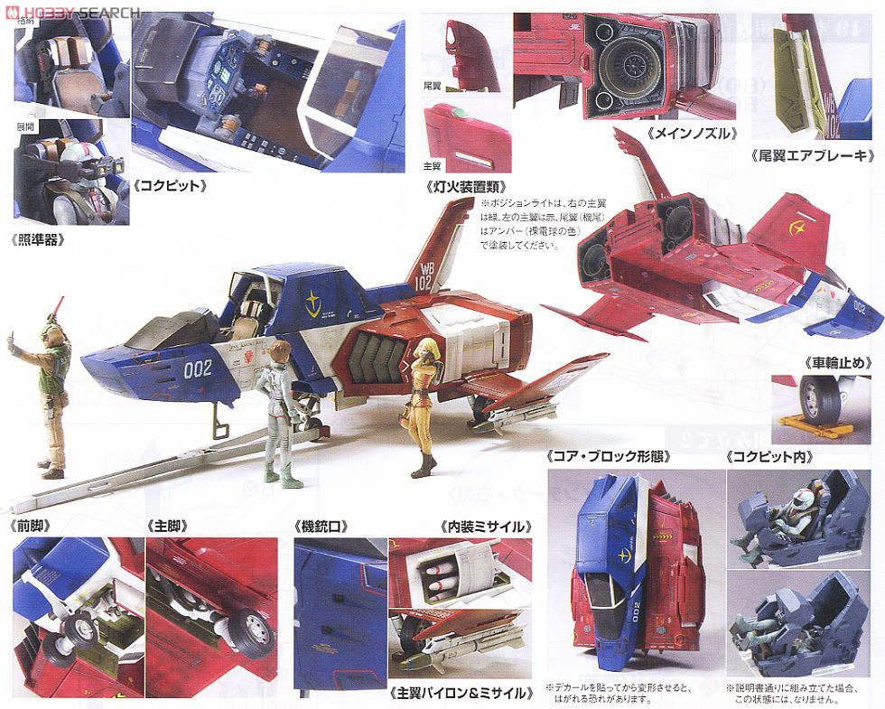 Bandai Gunpla Universal Century Hard Graph UCHG 1/35 Mobile Suit Gundam FF-X7 Core Fighter