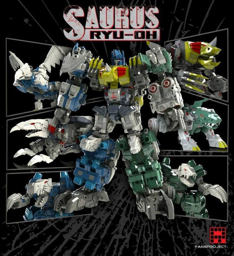 Transformers 3D Party Fansproject Saurus Ryu-Oh aka Dinoking
