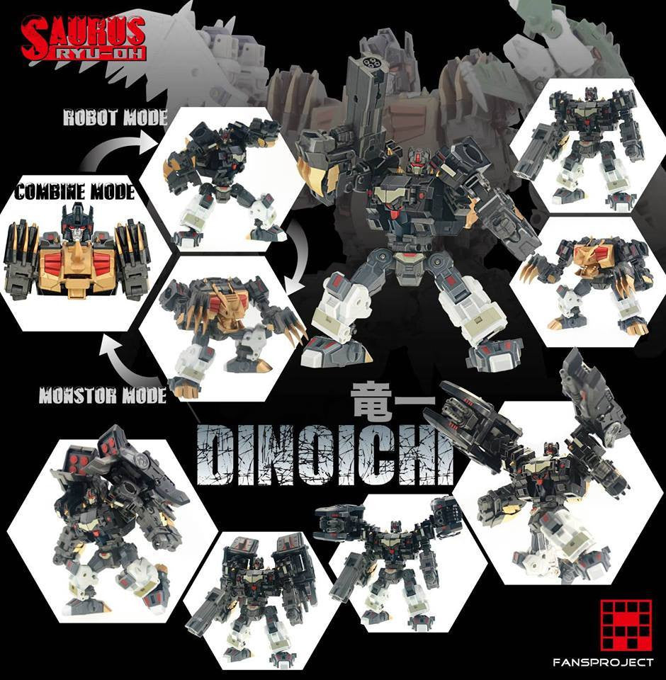 Transformers 3D Party Fansproject Saurus Ryu-Oh aka Dinoking