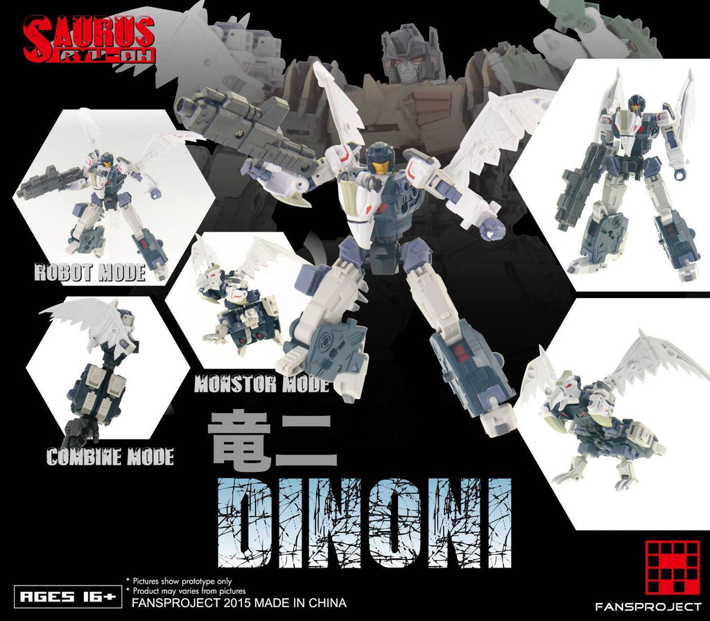Transformers 3D Party Fansproject Saurus Ryu-Oh aka Dinoking