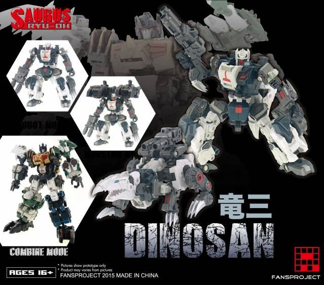 Transformers 3D Party Fansproject Saurus Ryu-Oh aka Dinoking