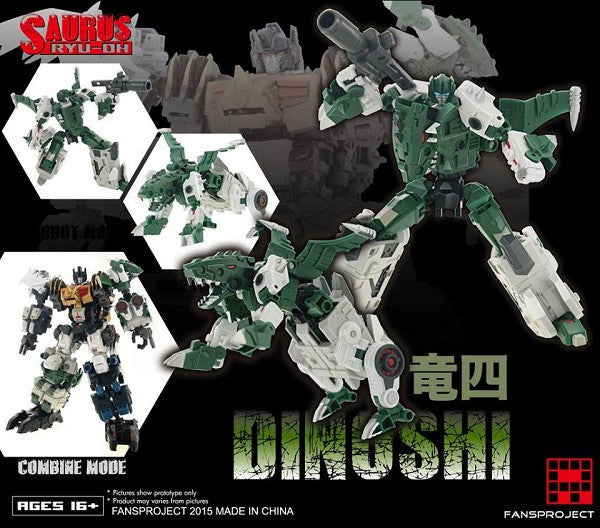 Transformers 3D Party Fansproject Saurus Ryu-Oh aka Dinoking