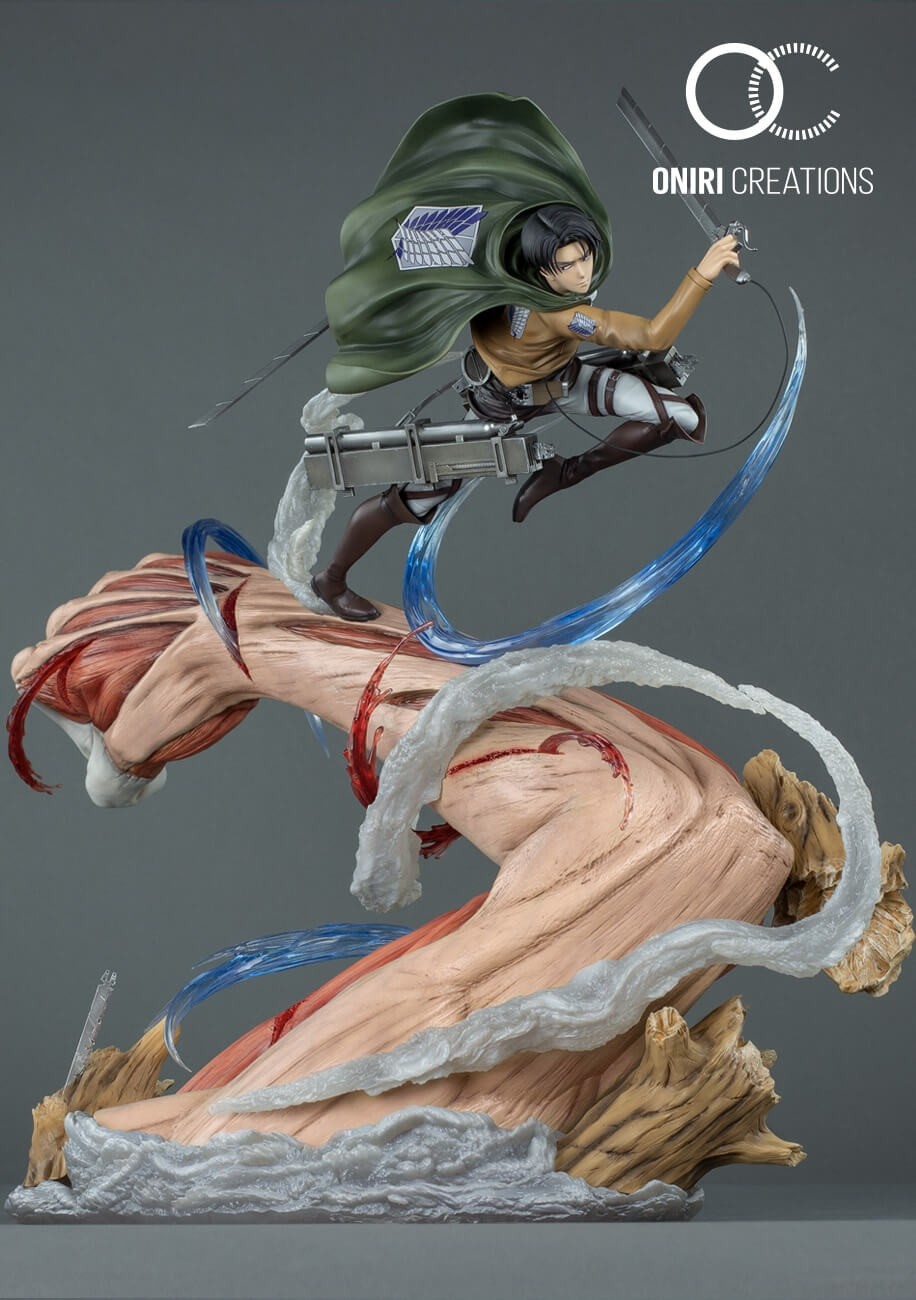 ONIRI CREATION 1/6TH SCALE DIORAMA ATTACK ON TITAN LEVI VS FEMALE TITAN