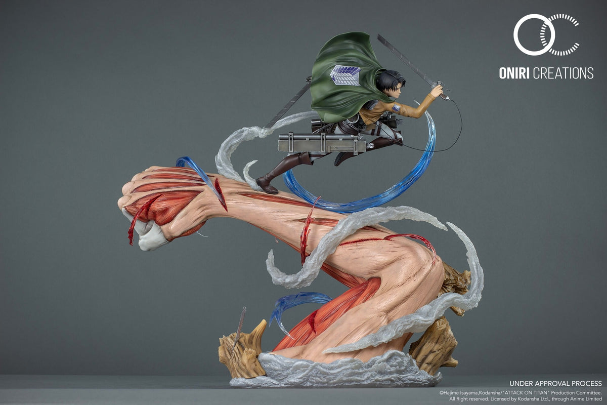 ONIRI CREATION 1/6TH SCALE DIORAMA ATTACK ON TITAN LEVI VS FEMALE TITAN