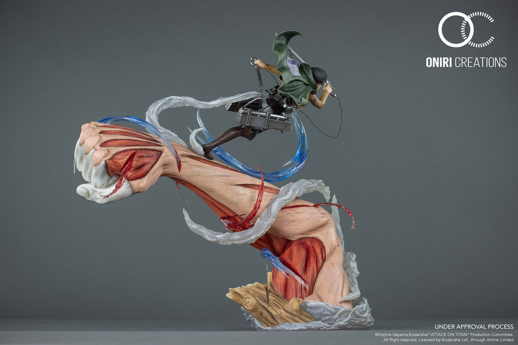 ONIRI CREATION 1/6TH SCALE DIORAMA ATTACK ON TITAN LEVI VS FEMALE TITAN
