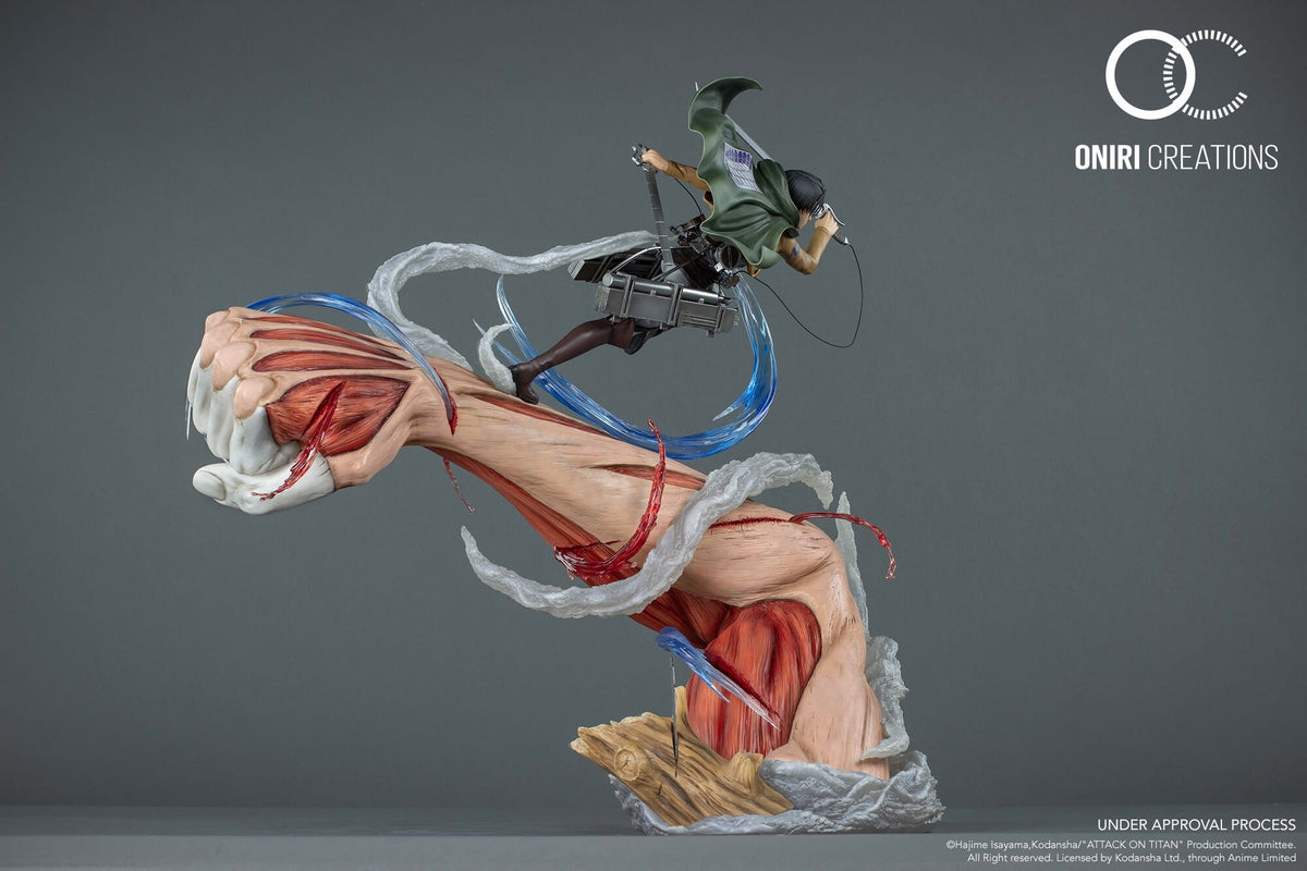 ONIRI CREATION 1/6TH SCALE DIORAMA ATTACK ON TITAN LEVI VS FEMALE TITAN