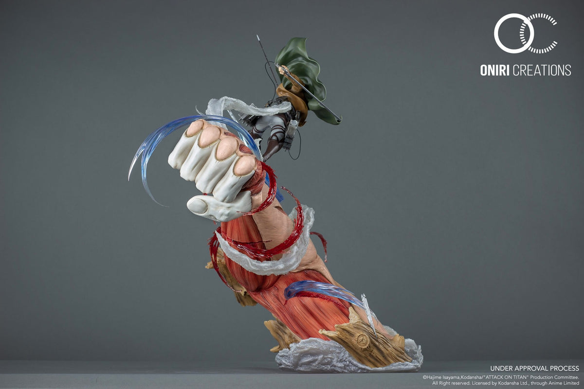 ONIRI CREATION 1/6TH SCALE DIORAMA ATTACK ON TITAN LEVI VS FEMALE TITAN