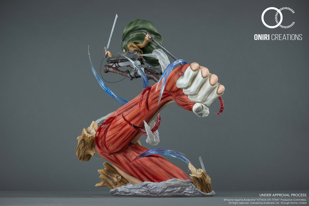 ONIRI CREATION 1/6TH SCALE DIORAMA ATTACK ON TITAN LEVI VS FEMALE TITAN