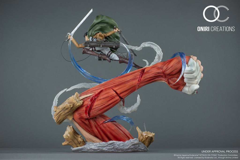 ONIRI CREATION 1/6TH SCALE DIORAMA ATTACK ON TITAN LEVI VS FEMALE TITAN