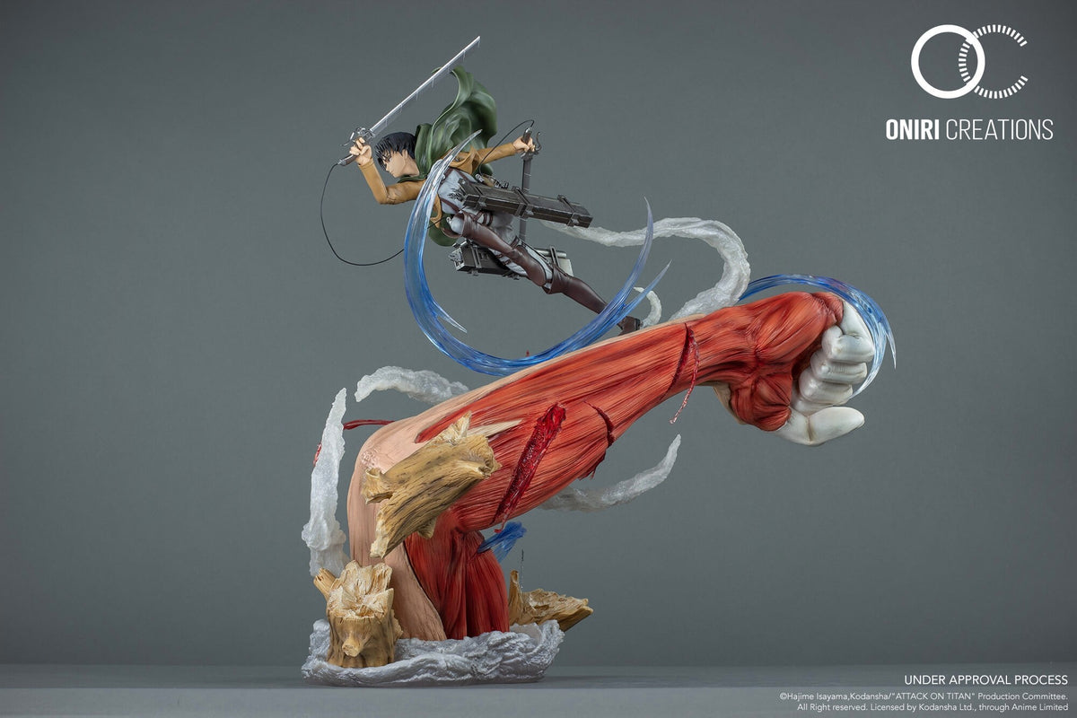 ONIRI CREATION 1/6TH SCALE DIORAMA ATTACK ON TITAN LEVI VS FEMALE TITAN