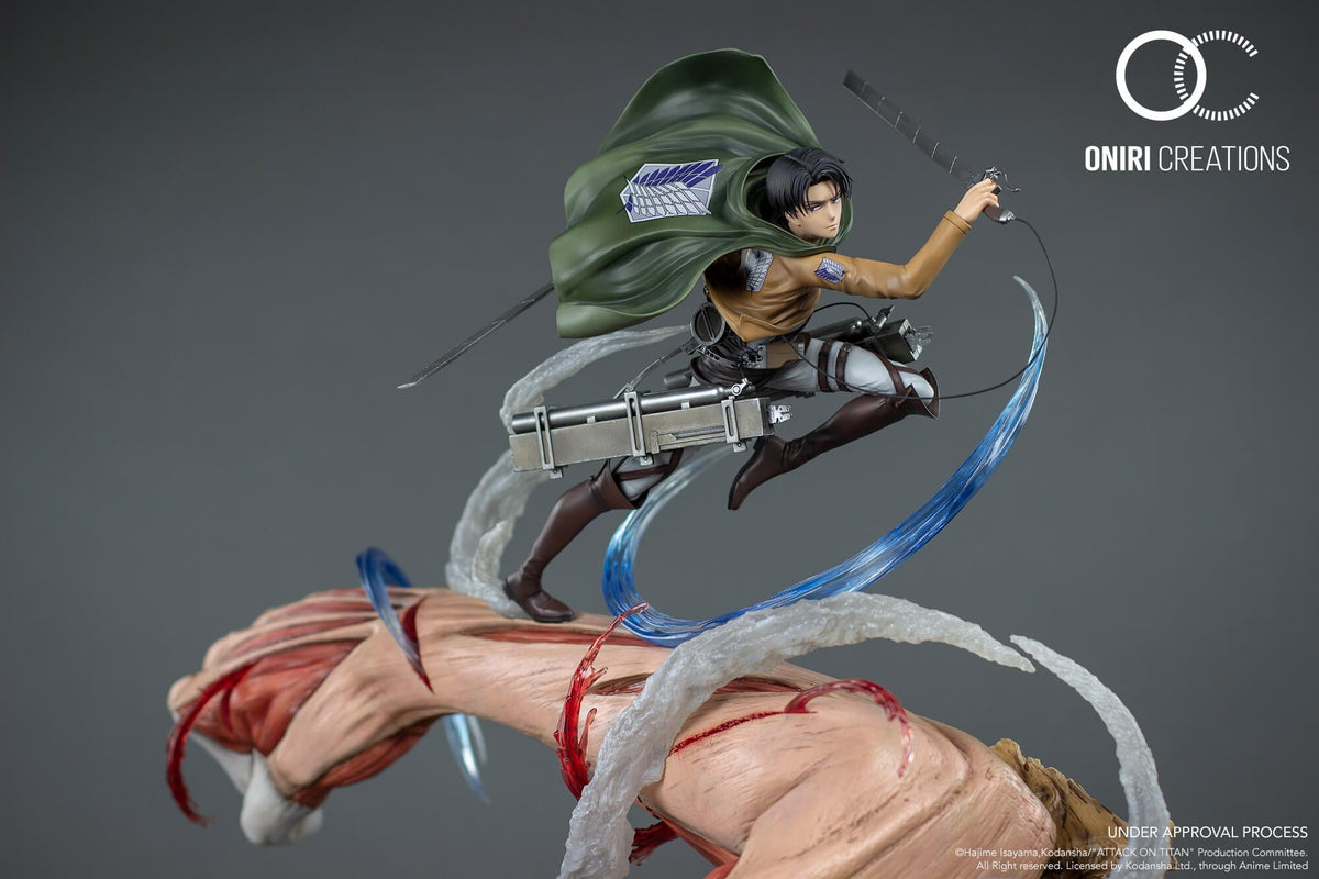 ONIRI CREATION 1/6TH SCALE DIORAMA ATTACK ON TITAN LEVI VS FEMALE TITAN