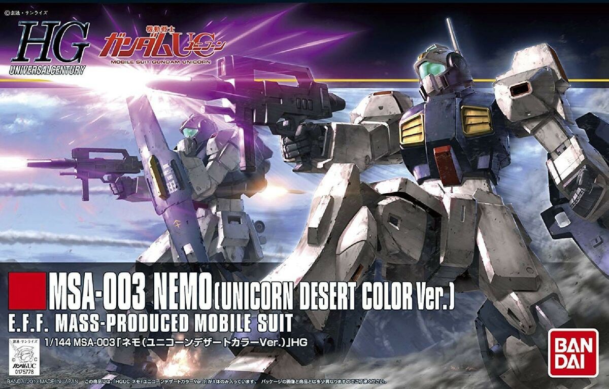 Bandai Gunpla High Grade HGUC 1/144 MSA-003 Nemo Unicorn Desert Color