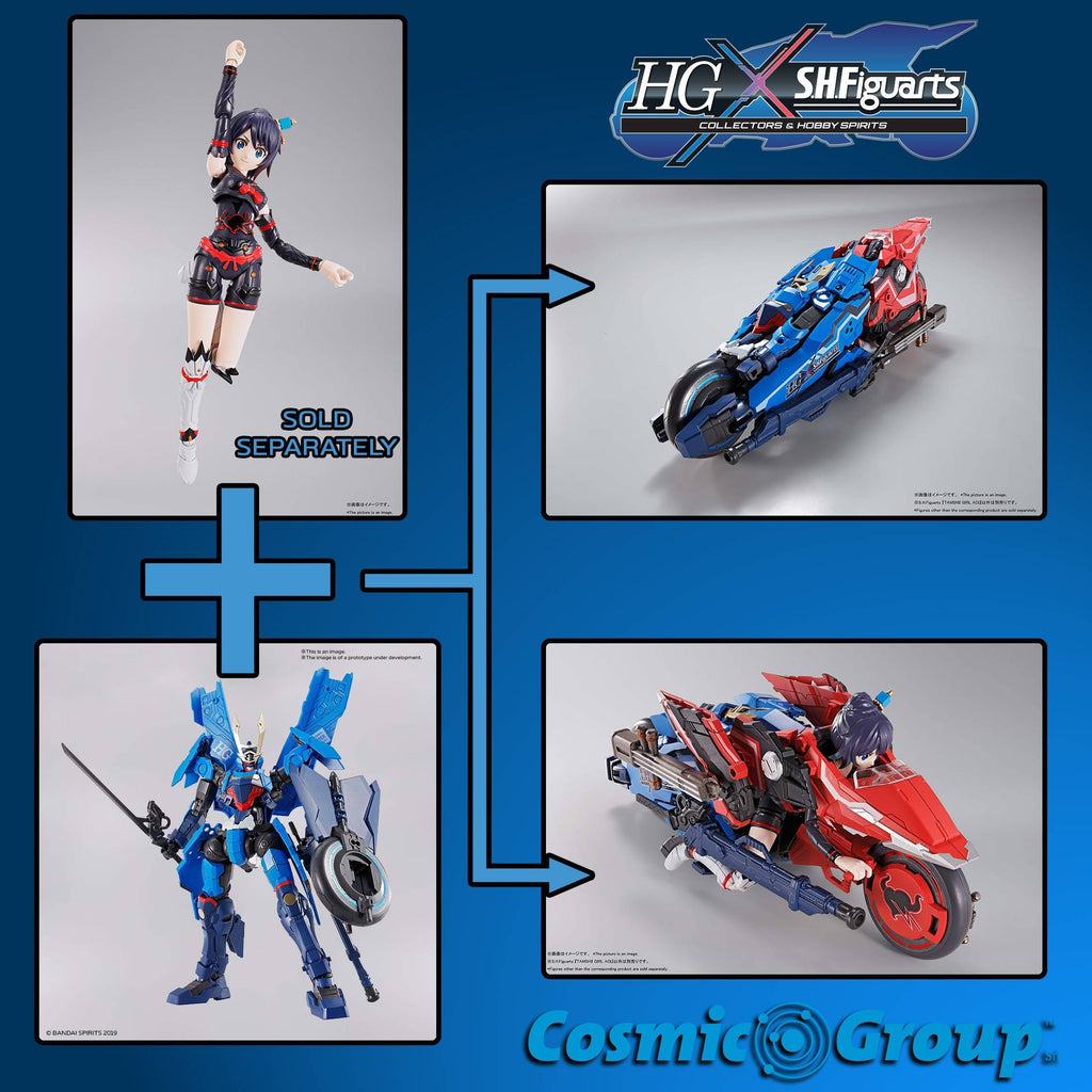 Bandai Plamo High Grade HG x S.H.Figuarts Soryumaru + Tamashii Girl Aoi