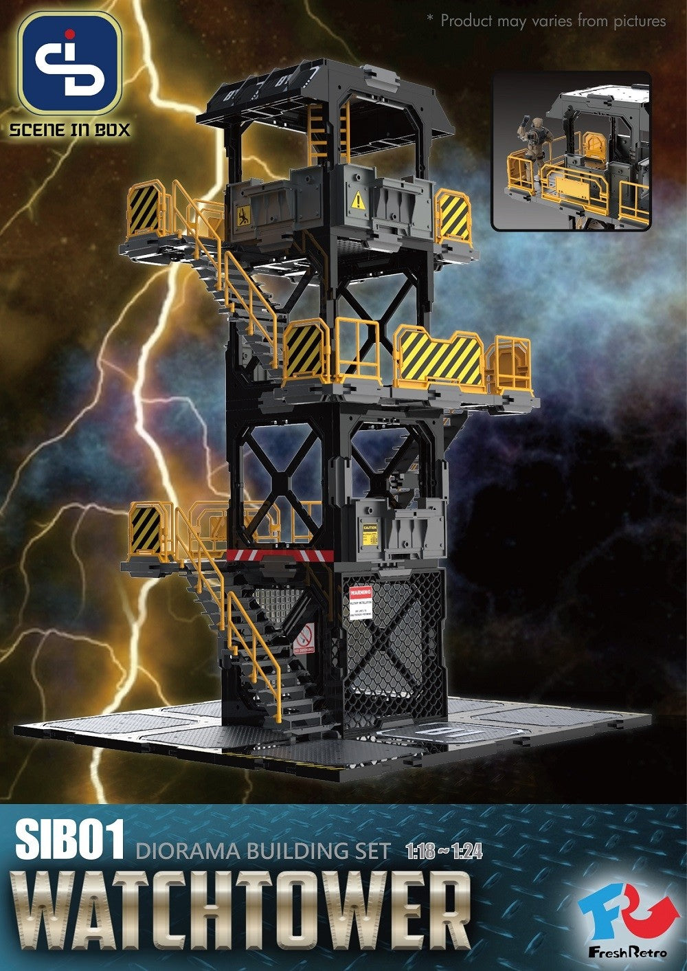 Fresh Retro SIB (Scene In Box) Diorama Building Set: SIB01 WATCHTOWER DIORAMA BUILDING SET