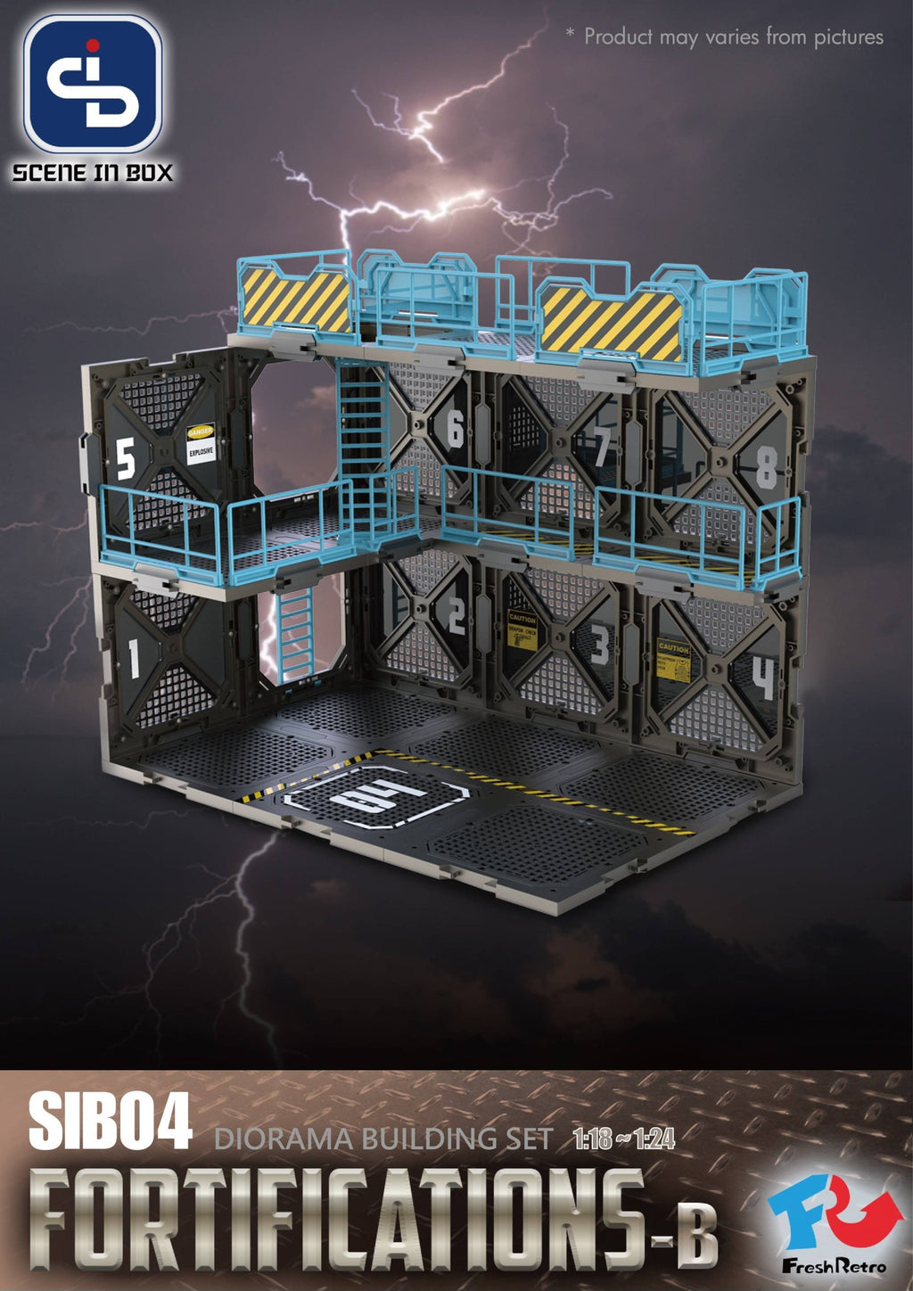 Fresh Retro SIB (Scene In Box) Diorama Building Set: SIB04 FORTIFICATIONS TYPE B