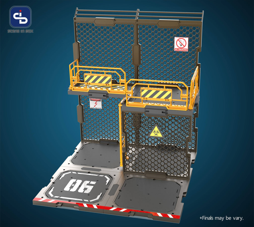 FRESH RETRO SIB (SCENE IN BOX) DIORAMA BUILDING SET: SIB06 IRON NET BASE TYPE B