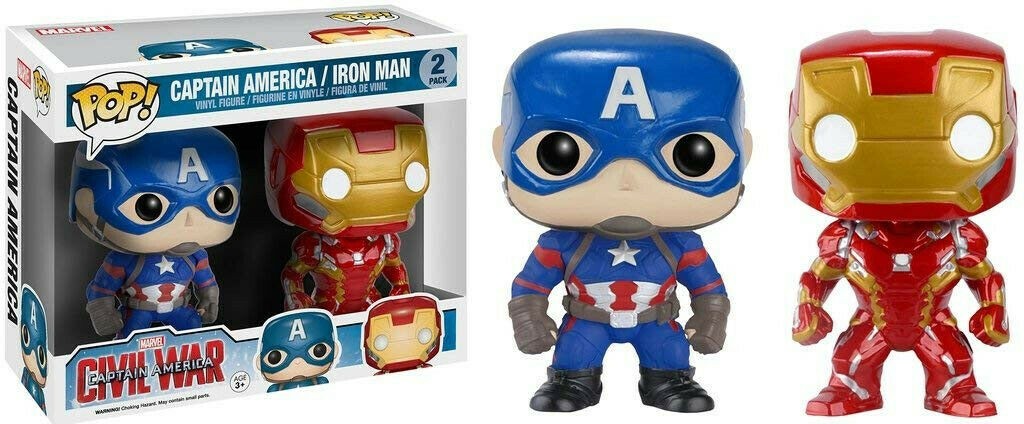 Funko POP Marvel Civil War Captain America & Iron Man 2-Pack Exclusive