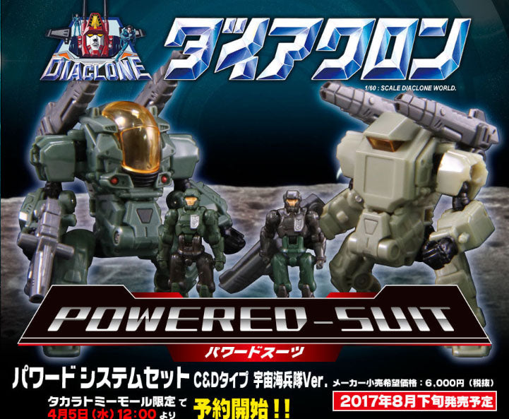 Takaratomy Diaclone Reboot: DA-10 Powered Suit Type C & D Set Space Marine Version Takaratomy Mall Exclusive