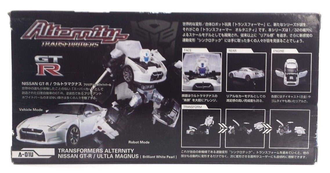 Takaratomy Transformers Alternity A-01U Nissan GT-R Ultra Magnus (Brilliant White Pearl)