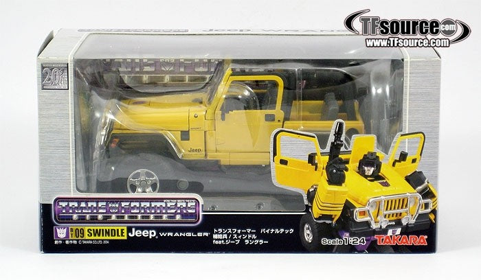 Takaratomy Transformers Binaltech BT-09 Swindle feat. Jeep Wrangler
