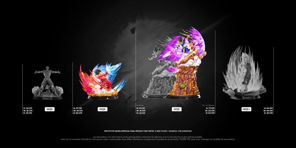 Tsume HQS Dragonball Z Goku Kaioh-Ken VS Vegeta Galick Gun 1/6