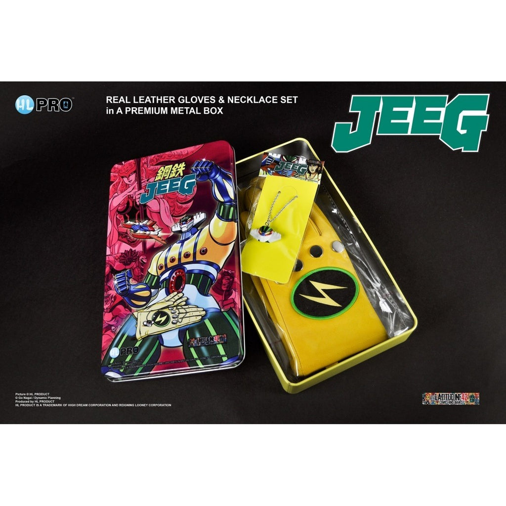HL PRO KOTETSU JEEG ROBOT METAL BOX SET GUANTI/COLLANA GLOVES/NECKLACE L