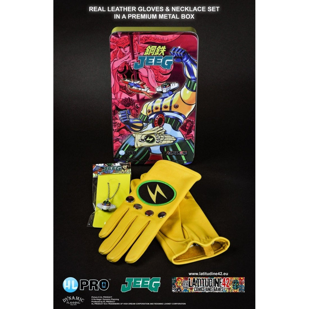 HL PRO KOTETSU JEEG ROBOT METAL BOX SET GUANTI/COLLANA GLOVES/NECKLACE L