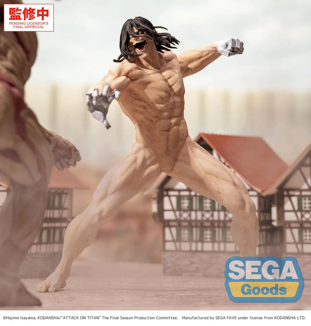 Sega Attack On Titan Eren Yeager Attack Titan Gigantix Figure