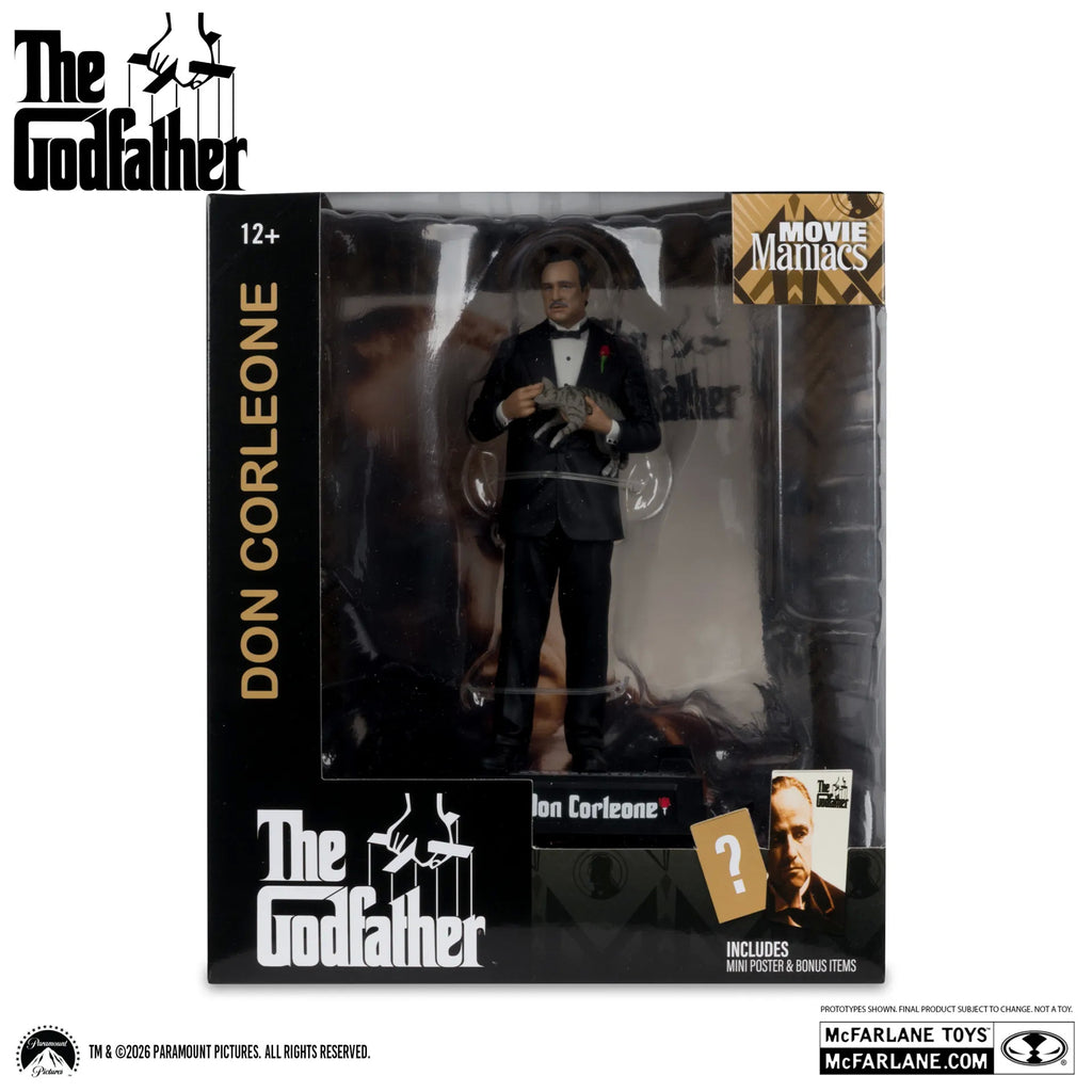 Mcfarlane Toys Movie Maniacs Don Corleone The Godfather 6inch Posed Figure