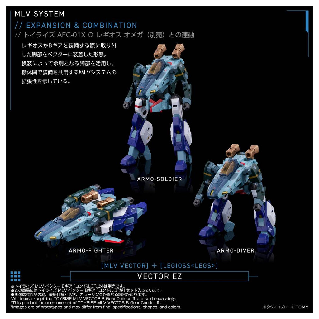 Takaratomy Toyrise Genesis Climber Mospeada - MLV Vector B Gear Condor II