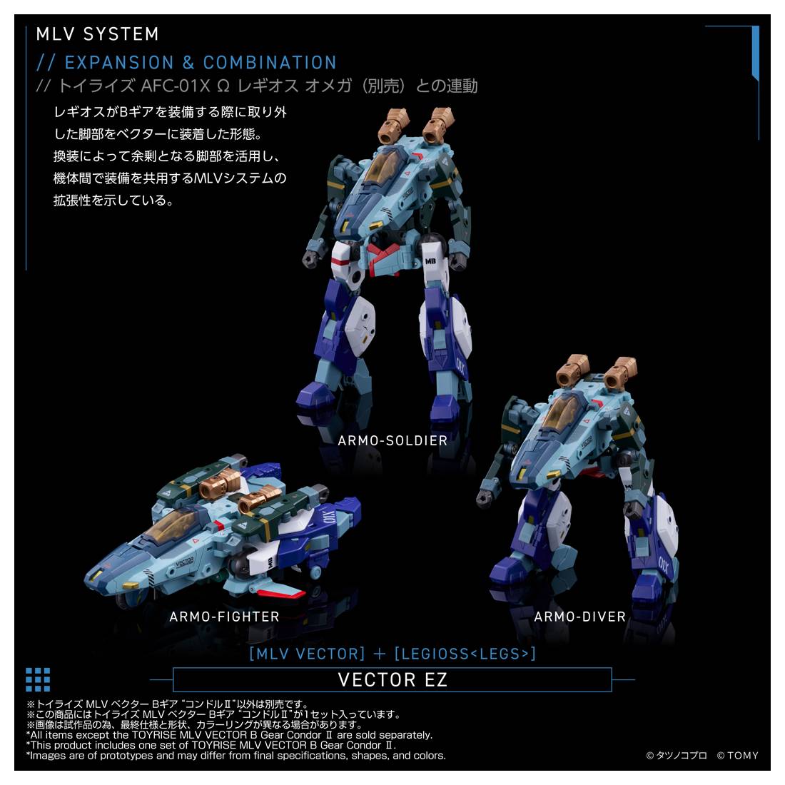 Takaratomy Toyrise Genesis Climber Mospeada - MLV Vector B Gear Condor II