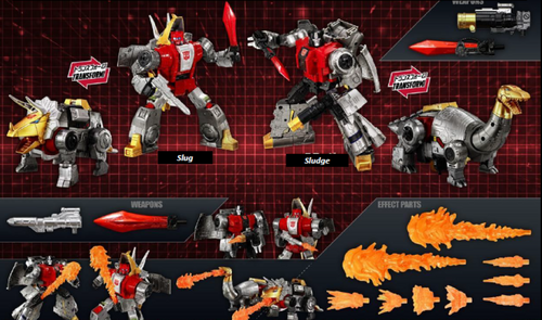 Takaratomy Transformers Dramatic Capture Series - Dinobot Island Part 2: Slug & Sludge