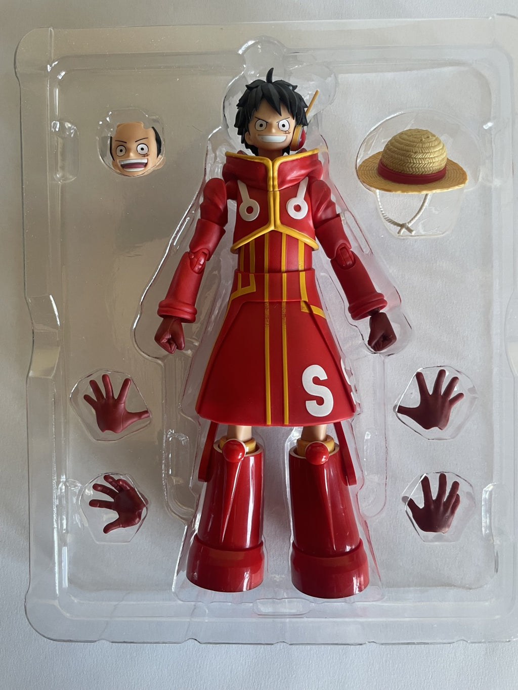 Bandai S.H.Figuarts One Piece Monkey D. Luffy Future Island Egghead(Con Difetto)