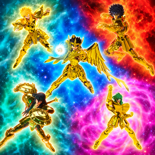 Bandai Saint Seiya Myth Cloth EX Bronze Saint Inheritor Of Gold Cloth Set di 5
