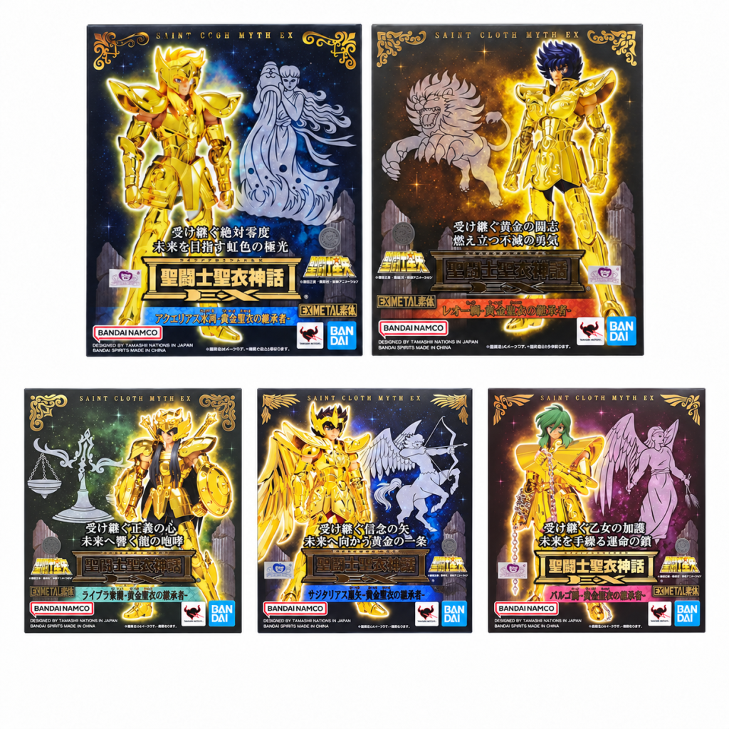 Bandai Saint Seiya Myth Cloth EX Bronze Saint Inheritor Of Gold Cloth Set di 5