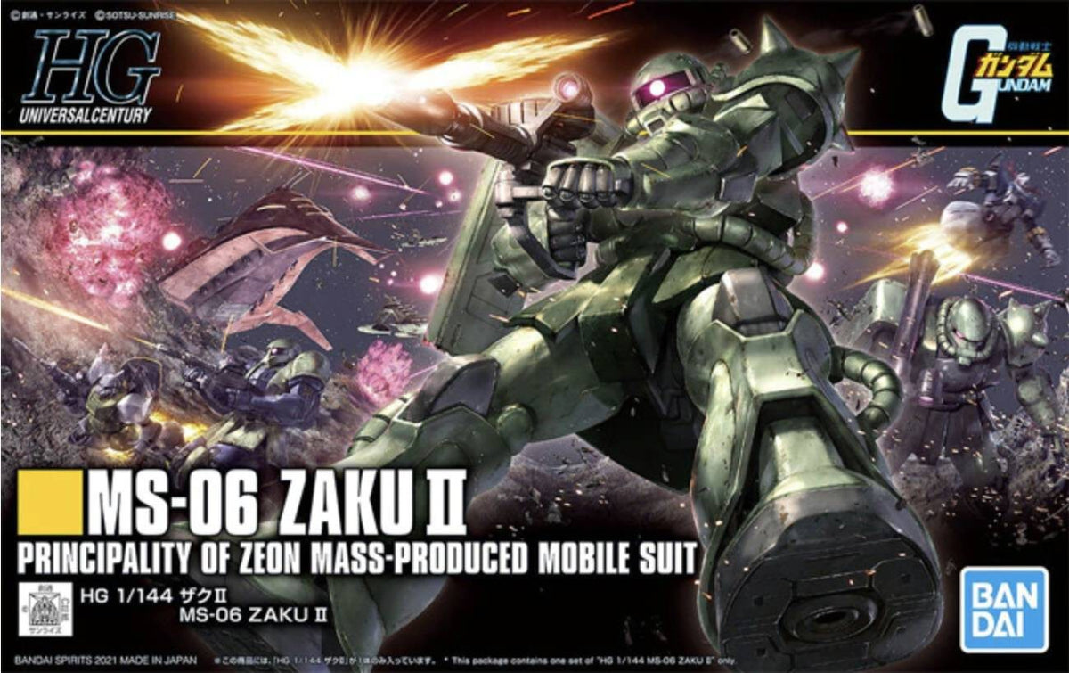 Bandai Gunpla High Grade HGUC 1/144 MS-06 ZAKU II